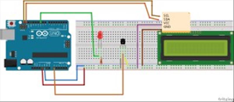 botik Dersleri 11: LM35   sıcaklık ölçümünü i2C LCD ekranda gösterme.                     